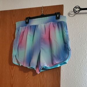 Women's Multicolor Gradient Workout Shorts